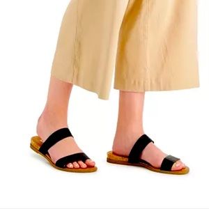 Sun + Stone Easten Slide Sandals in black, Size 9.5